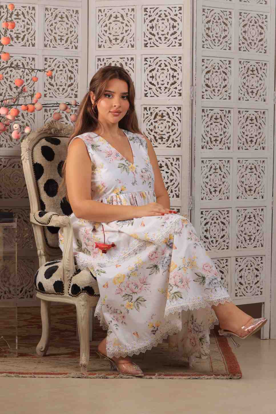 Floral in Two Layers Dress