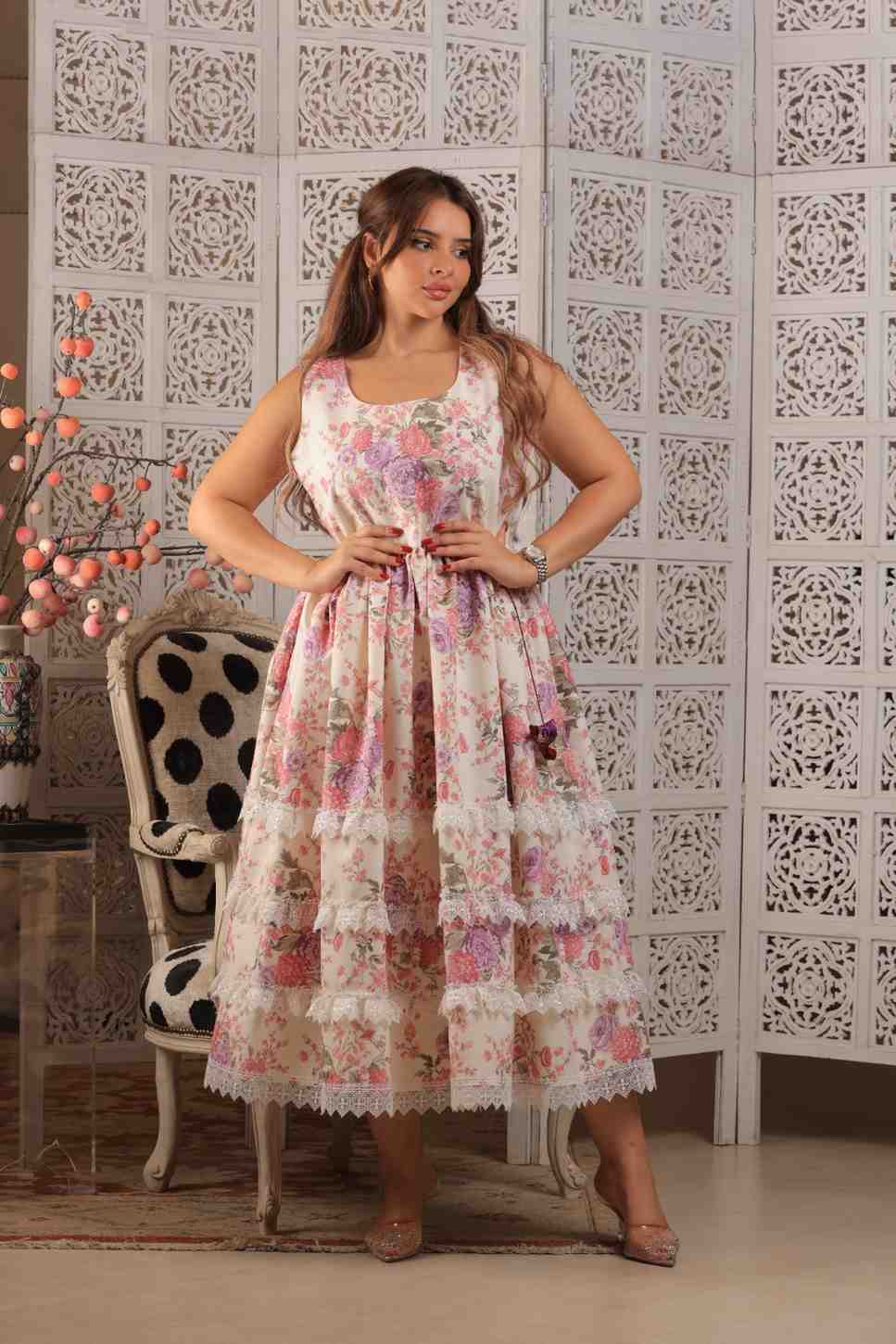 Floral Dress with Laces