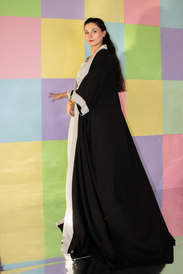 CHARCOAL LINEN ABAYA
