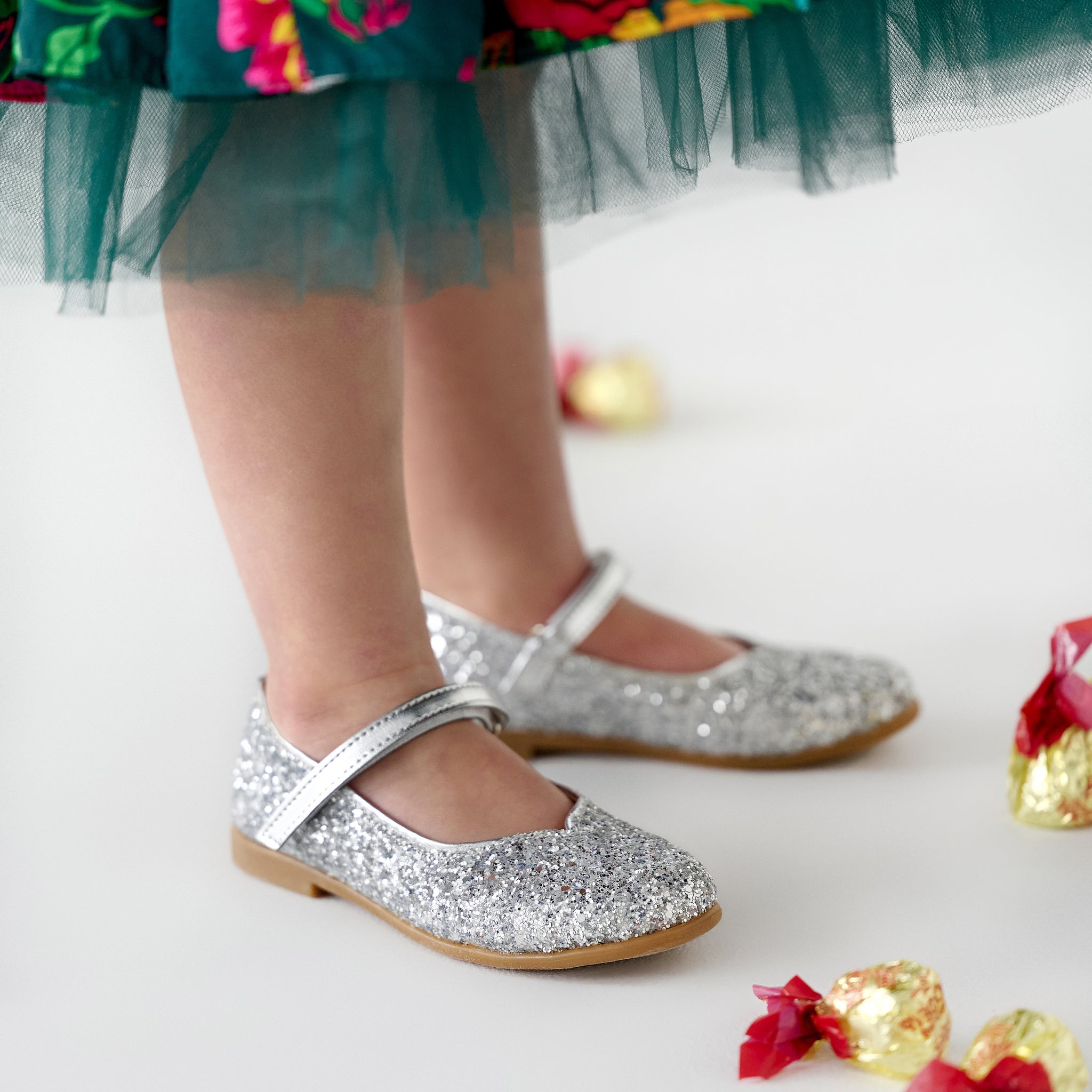 Sparkly Silver Shoes