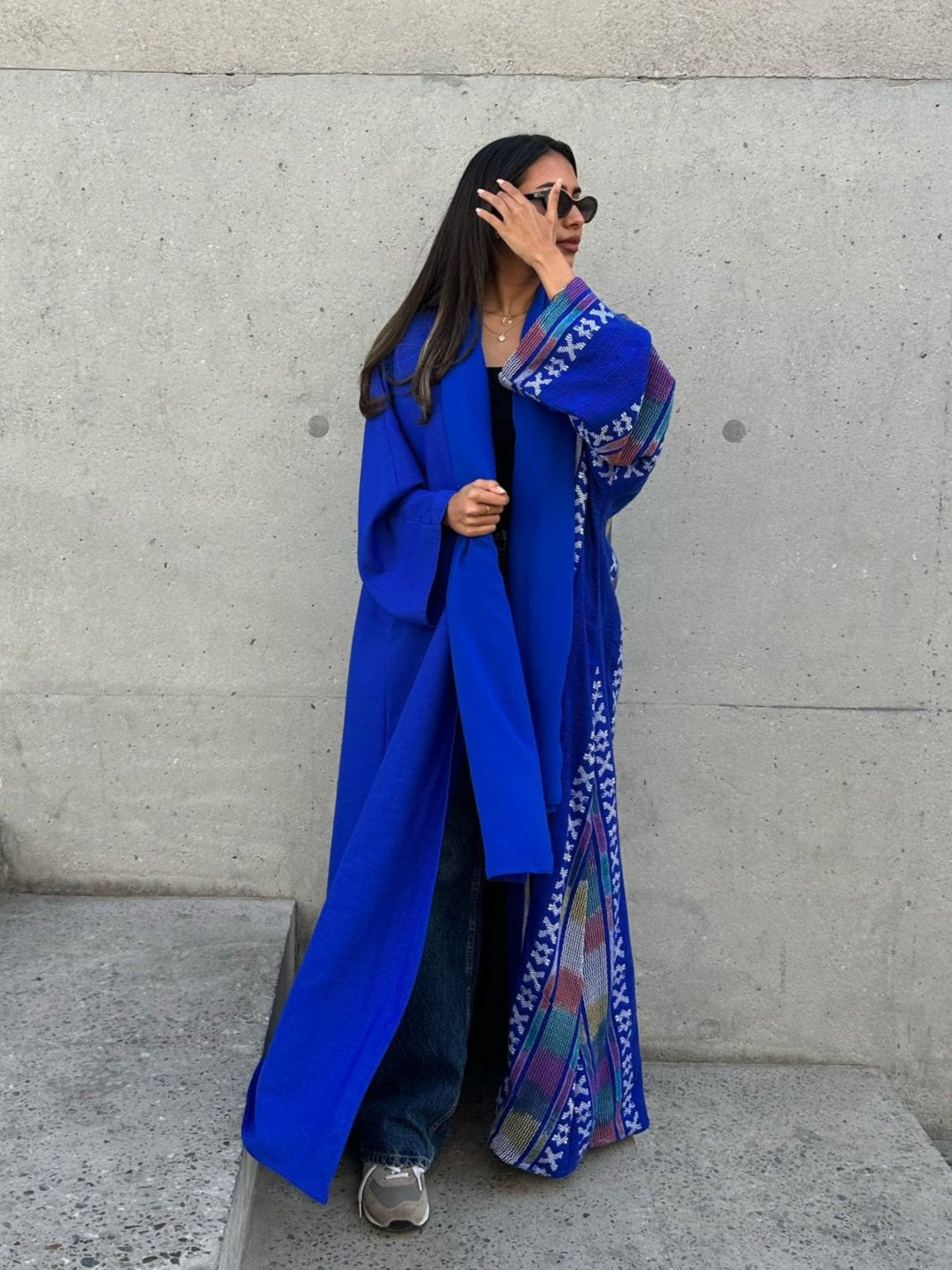 CREPE WITH LINEN ABAYA