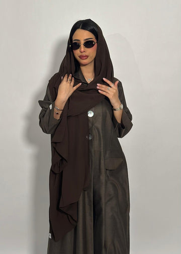 CASUAL BROWN ABAYA